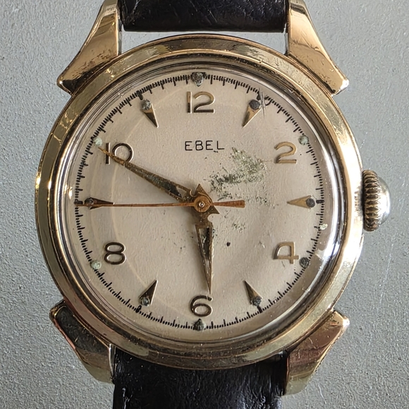 Ebel Other - Vintage Ebel Swiss Automatic Champagne Pie Pan Dial With Naturally Aged Beauty.